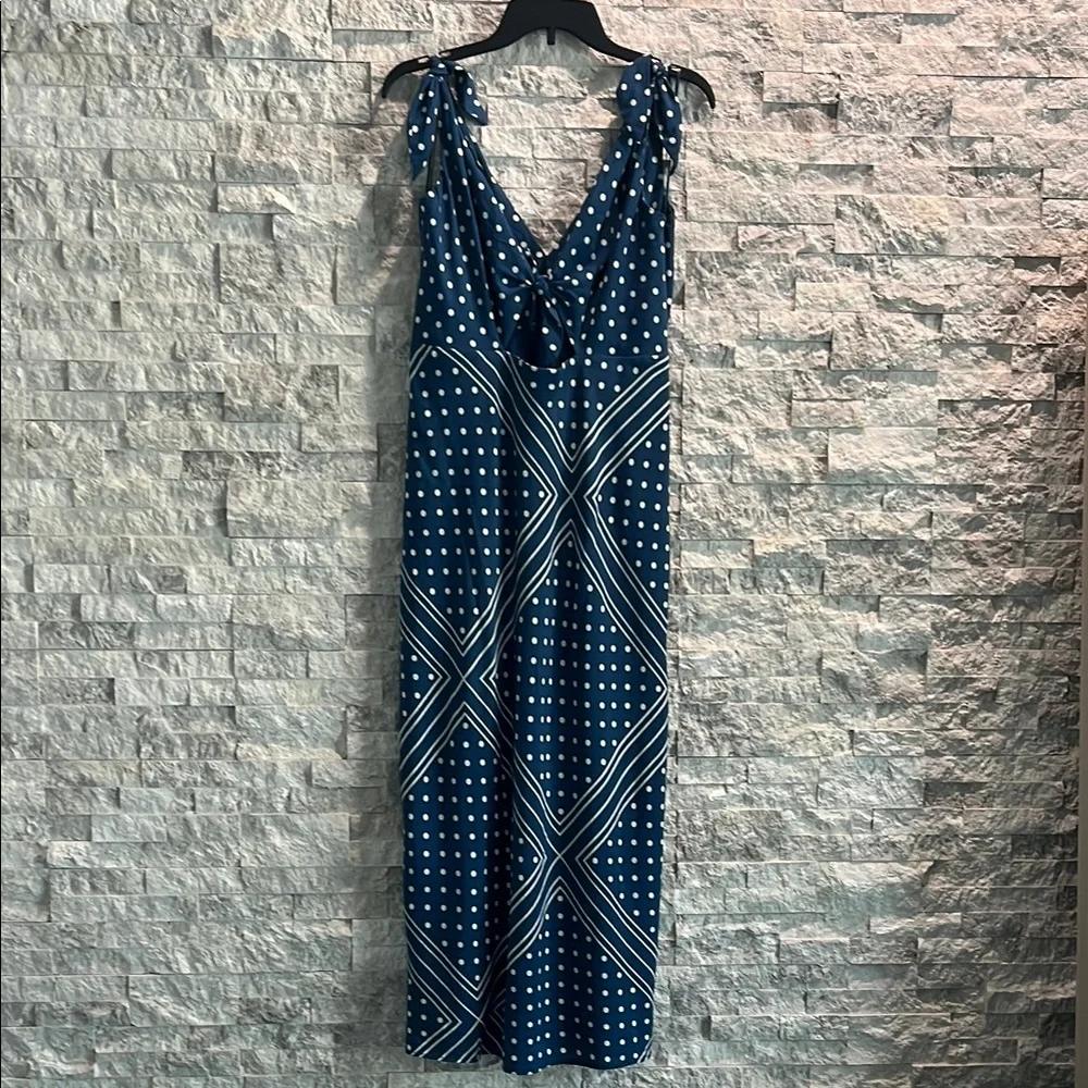 Abercrombie & Fitch Tie Front Mosaic Style Midi Dress. Sz-L